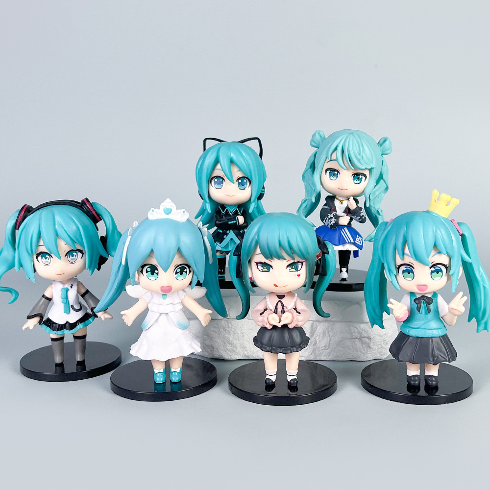 初音未来手办动漫Q版套装二次元潮玩周边公仔礼品模型摆件装饰品