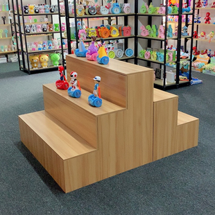 梯形展示架阶梯式货架中岛柜鲜花店置物架鞋展架台阶式礼品展示台