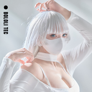 暗黑风窒息恋物漆皮乳胶口罩3d立体剪裁cosplay写真摄影会