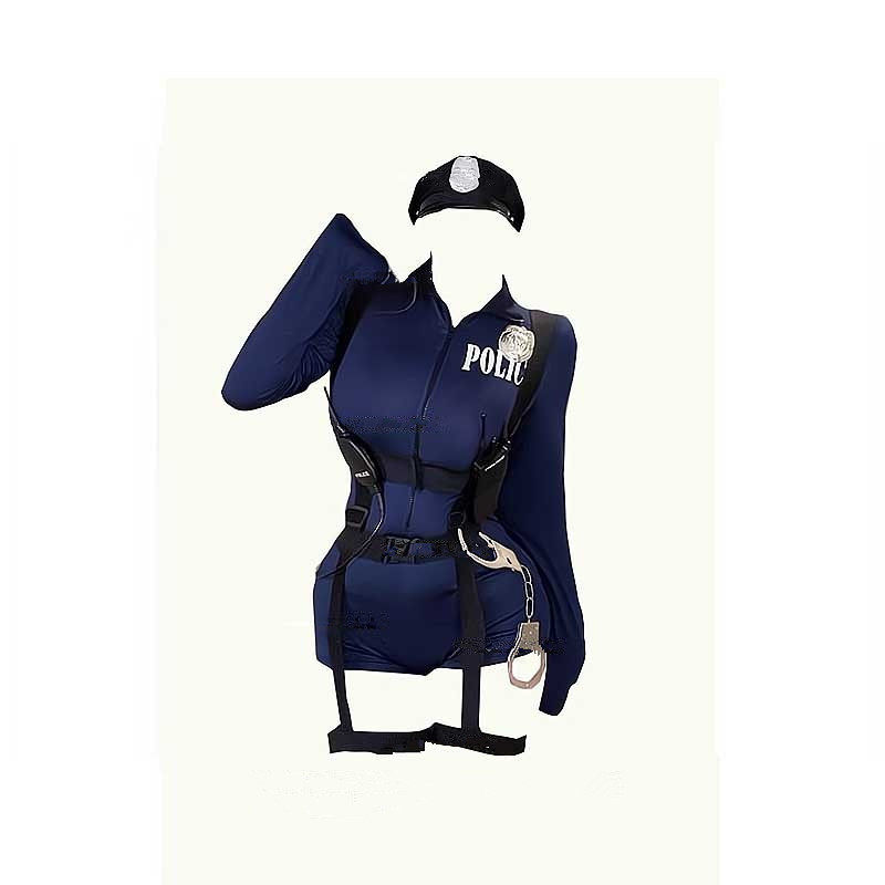原创纯欲女警性感连体衣制服套装主播跳舞穿搭酒吧gogo演出服