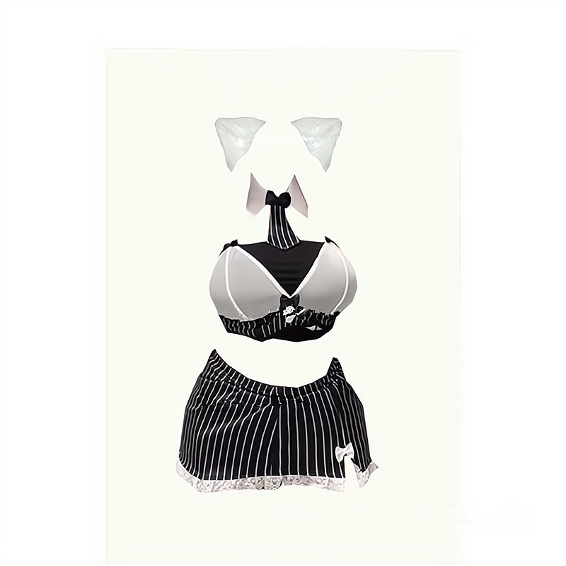 原创 性感御姐条纹制服套装酒吧夜总店跳舞表演服gogo演出服