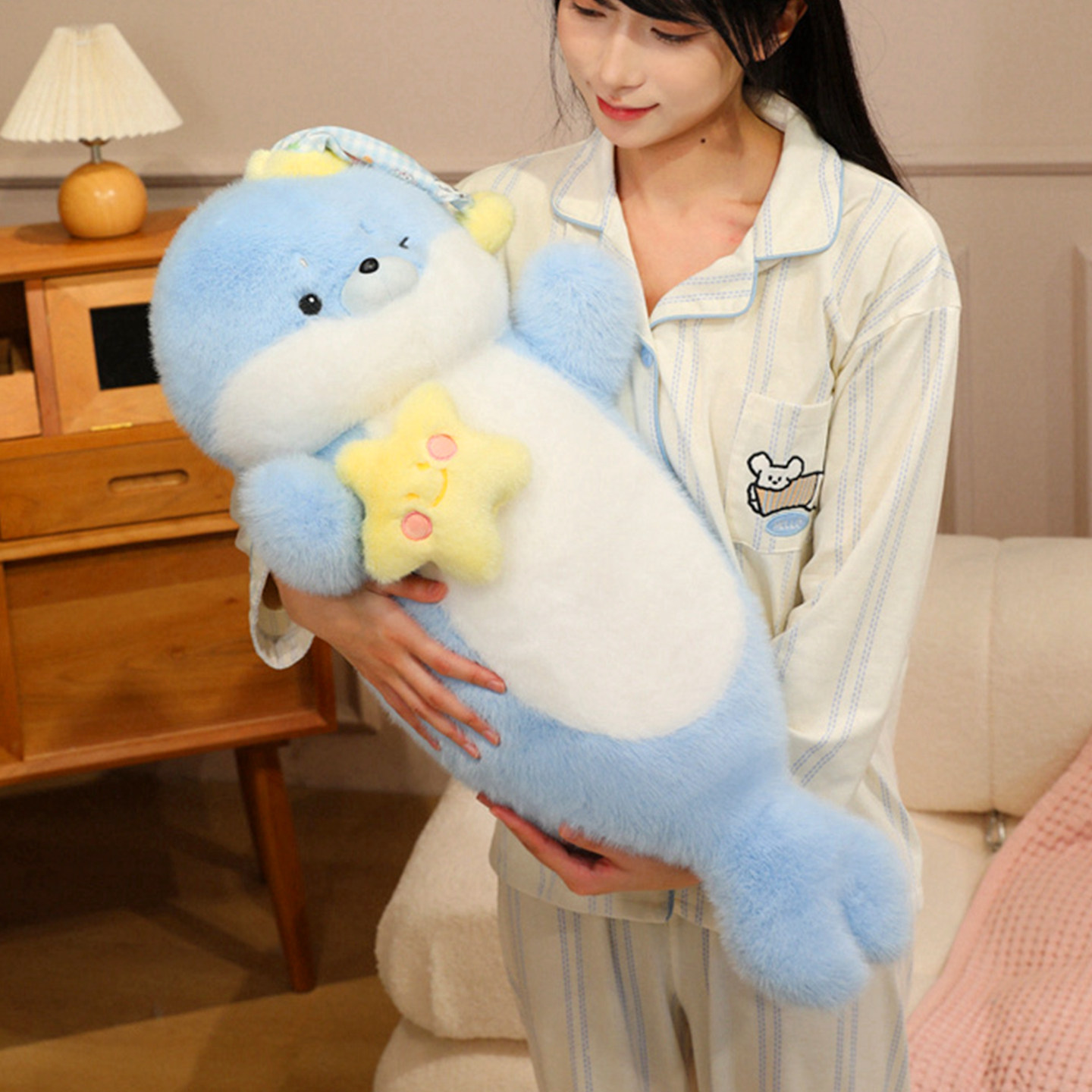 可爱小海豹毛绒玩具布娃娃女孩床上哄睡抱枕安抚玩偶公仔儿童礼物,玩具/童车/益智/积木/模型,毛绒/玩偶/公仔/布艺类玩具,淘宝优惠券,粉丝福利购,淘宝优惠卷