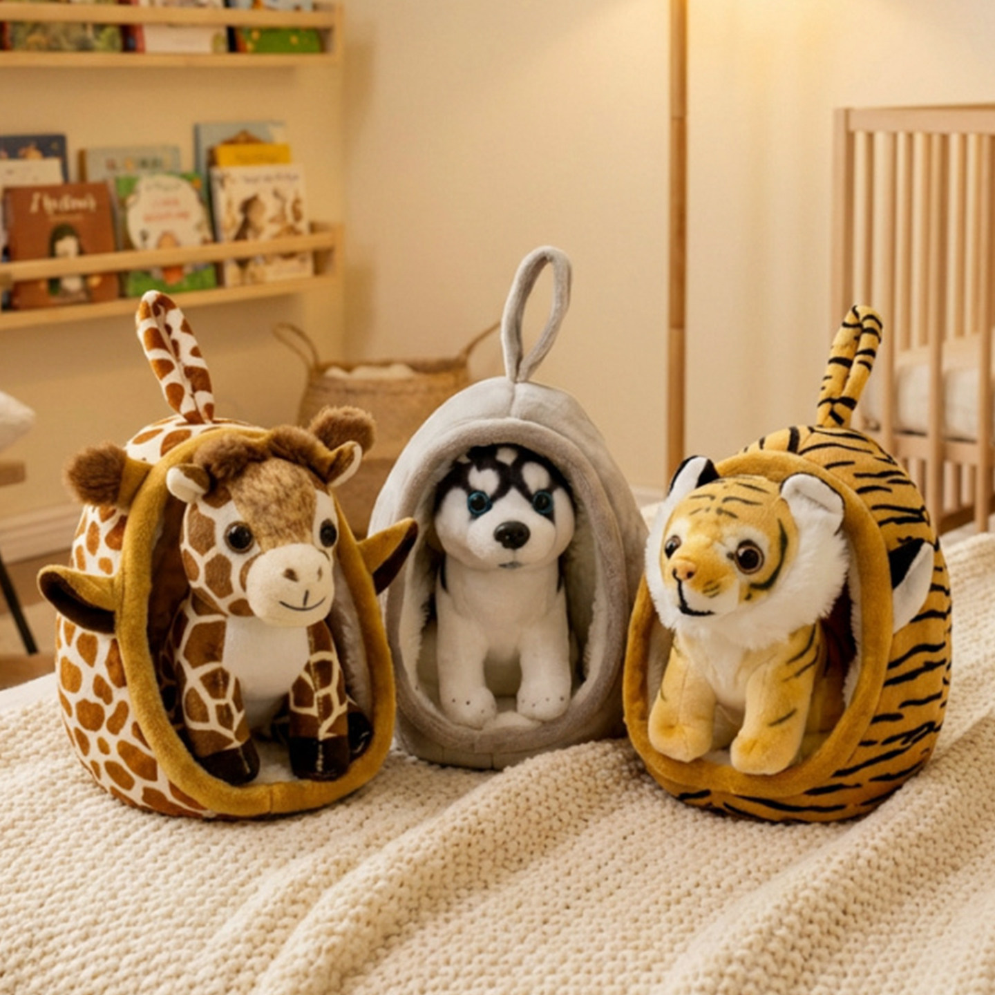 卡通长颈鹿老虎小窝公仔毛绒玩具装饰摆件儿童安抚玩偶创意礼物男,玩具/童车/益智/积木/模型,毛绒/玩偶/公仔/布艺类玩具,淘宝优惠券,粉丝福利购,淘宝优惠卷