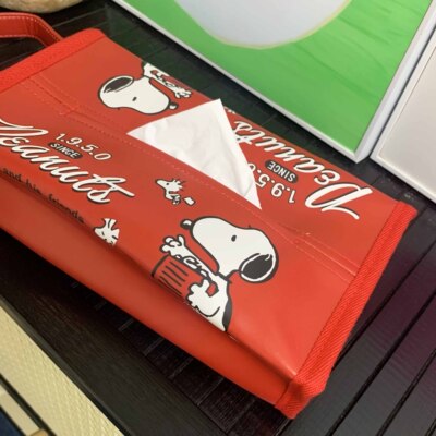 史努比挂车纸巾盒复古