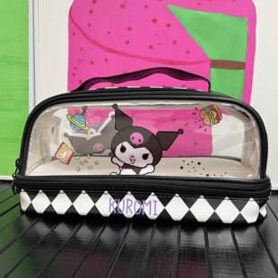 TEETH三丽鸥双层铅笔盒2025新库洛米卡通凯特猫大容量学生收纳盒