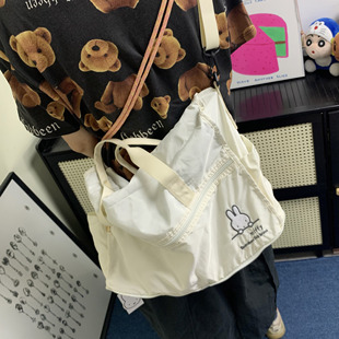 TEETH大容量米菲兔斜挎手提旅行包2025新款日系卡通可收纳斜挎包