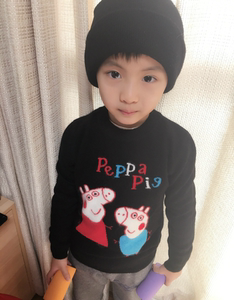 Leaf羊绒定制小猪佩奇男童女童女款男款可亲子纯羊绒衫包邮