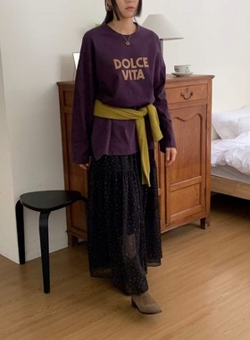 九1114韩国东大门t恤区acre-8698098直邮知性甜美英伦秋冬清新