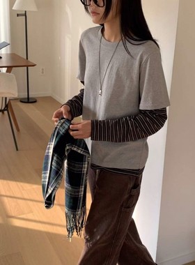 九1114韩国东大门t恤区acre-8698128直邮舒适人气百搭秋季原宿