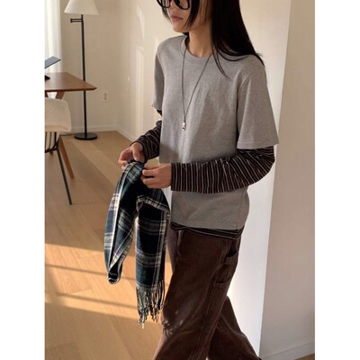 九1114韩国东大门t恤区acre-8698128直邮舒适人气百搭秋季原宿