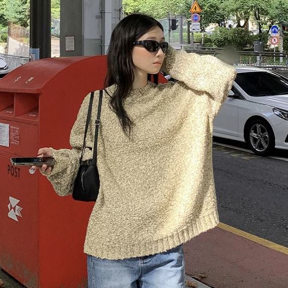 六1004韩国正品flily-2968 针织衫区瑞丽通勤独特纯色高端正品