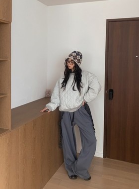 九1114韩国东大门休闲长裤区FORMAL-8696665秋季修身通勤个性纯色