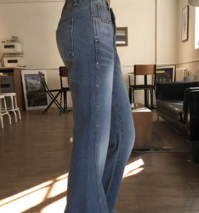 五1125韩国直邮modimood- 牛仔裤区5065025春季英伦通勤端庄纯色