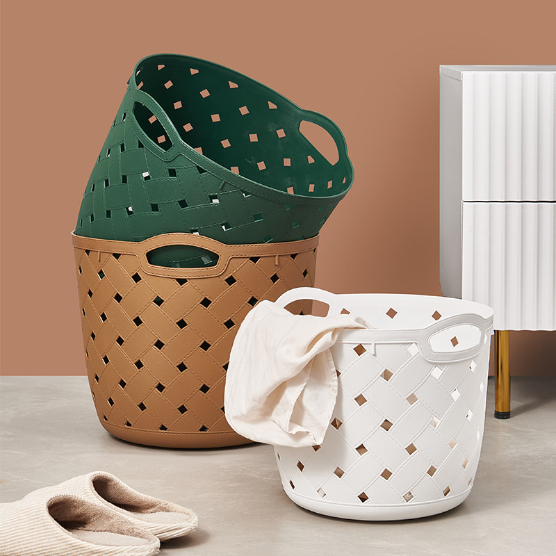塑料皮纹脏衣篓收纳桶收纳筐脏衣服收纳篮脏衣篮篮子零食面膜收纳,收纳整理,脏衣篮,淘宝优惠券,粉丝福利购,淘宝优惠卷