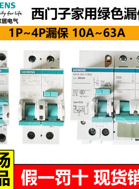 1p+n2P63A漏保西门子家用
