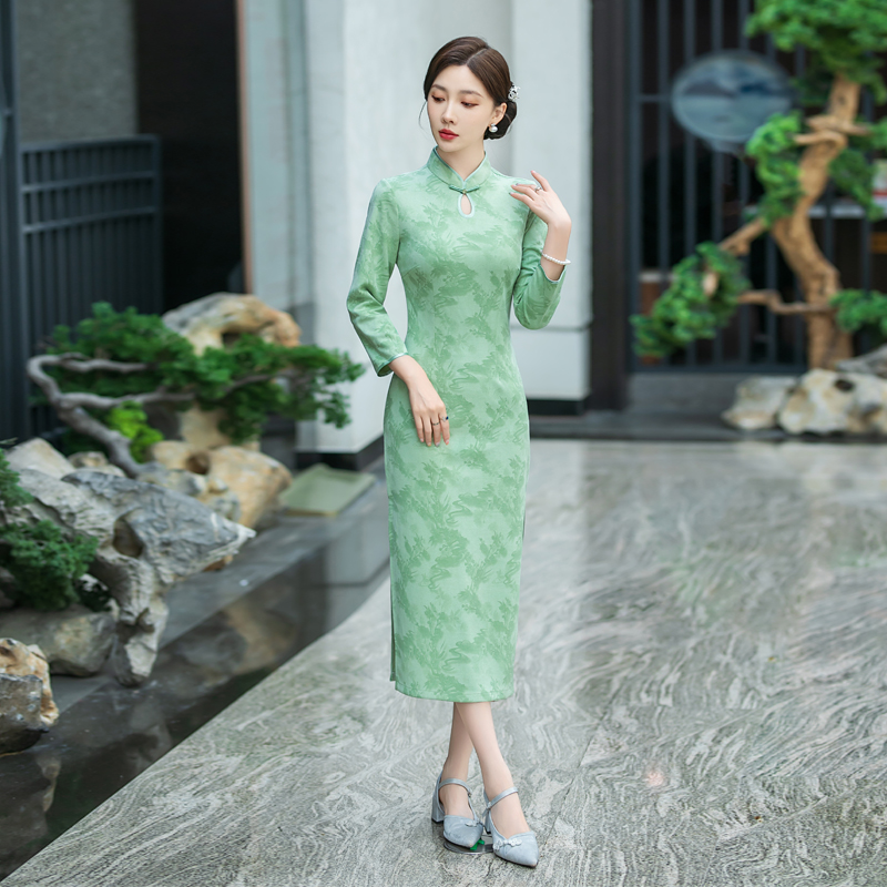 立领秋季显瘦大码女装复古新款