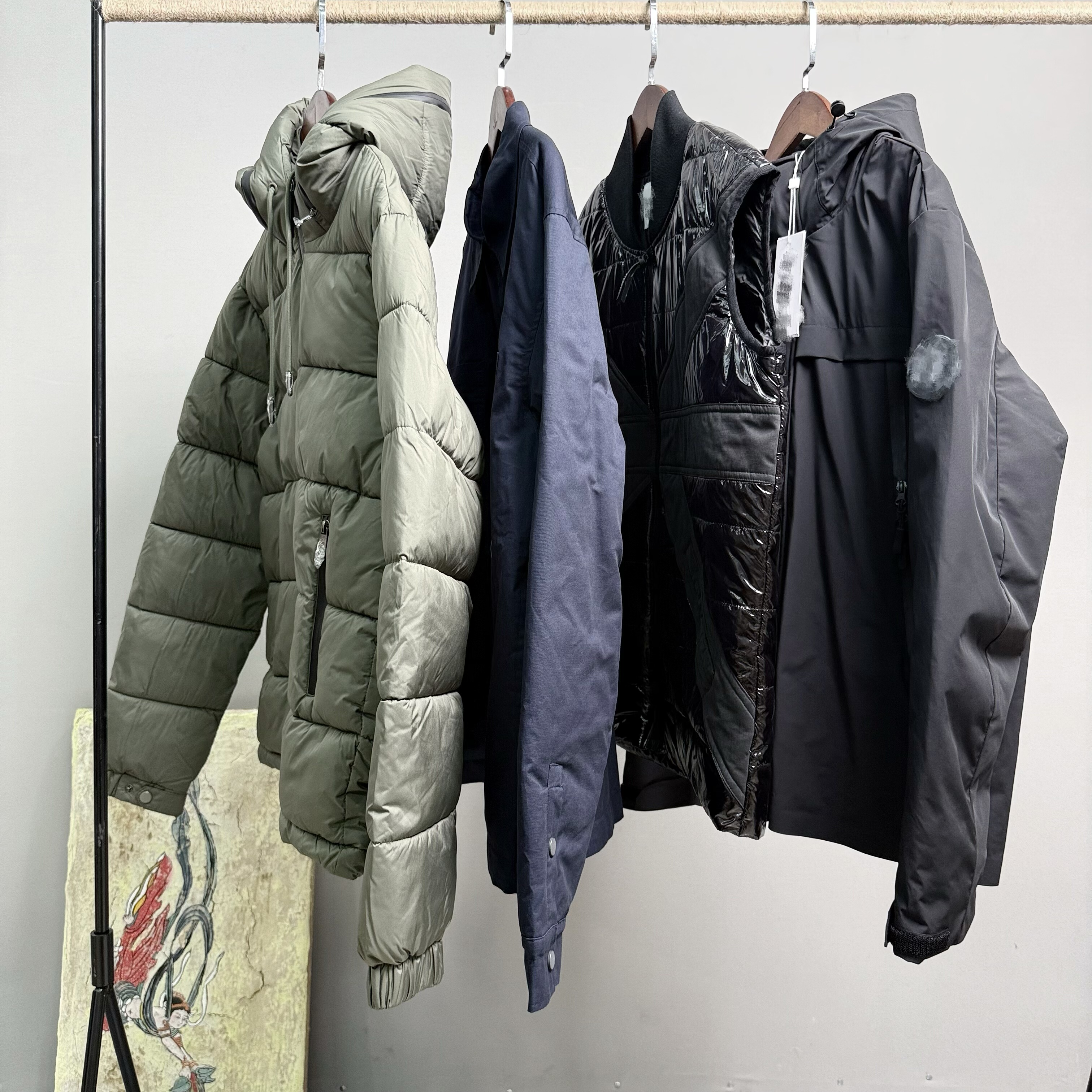 休闲连帽棉服外套二棉衬衫薄款