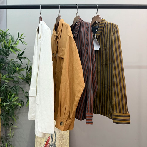 极简时尚百搭棉麻西服宽松衬衫