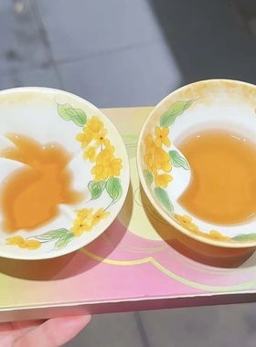 陶瓷【富贵月兔杯】中秋礼盒套装礼物手绘玉兔桂花秋月茶杯
