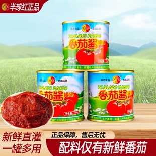 25年新疆半球红无添加糖盐番茄酱家用番茄沙司沙拉番茄膏198g 罐