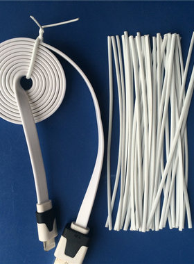 椭圆 形扎线5CM-50CM 扁圆捆扎绳 数据线 耳机 电源线 铁芯扎带