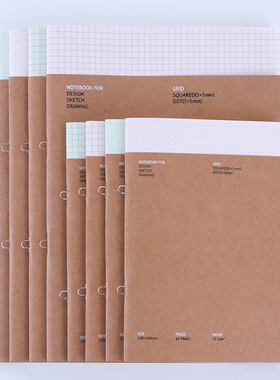 Chois归档式创意本护眼浅彩色 无酸纸 网格 点阵 清仓 每单发10本