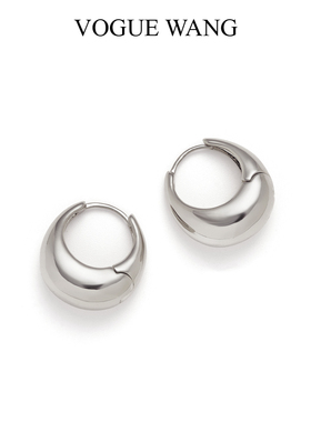 VOGUEWANG高端高级感S925纯银明星白百何张婧仪同款水滴耳环耳圈