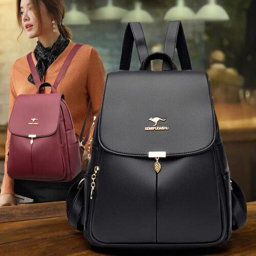 大容量真皮品牌女士双肩包新款