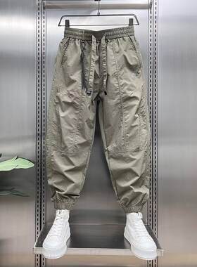 百搭休闲裤男宽松直筒休闲裤2026潮男束脚裤子百搭ins港风潮男裤