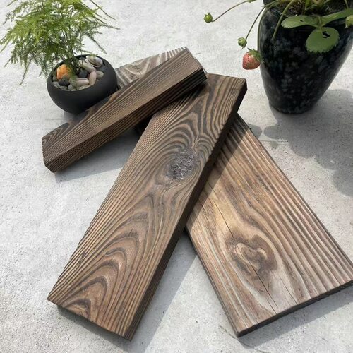碳化木板实木板片鱼池diy配件