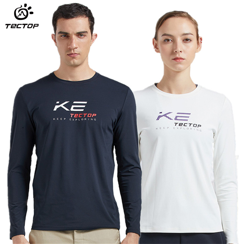 探拓速干衣弹力宽松长袖