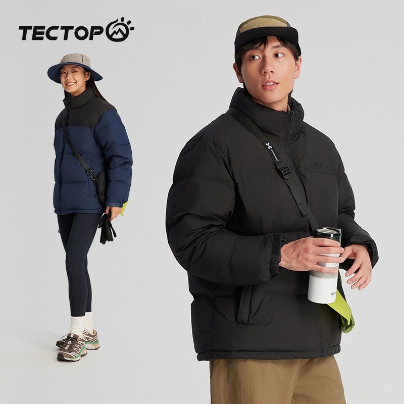 TECTOP探拓户外秋冬男女同款防风休闲羽绒服加厚中性立领保暖外套