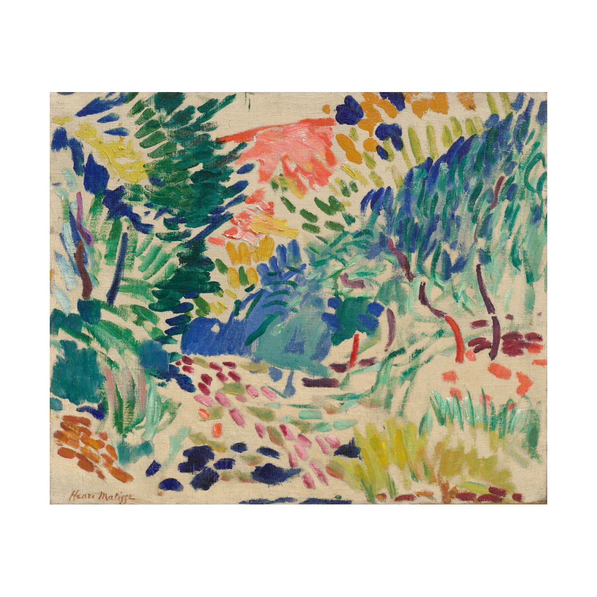 现代装饰画手绘临摹马蒂斯挂画小众科利乌尔的风景Henri Matisse