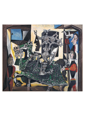 毕加索抽象油画人文艺术画侍从的游戏Jeux de pages手绘临摹装饰