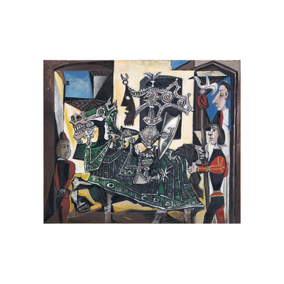 毕加索抽象油画人文艺术画侍从的游戏Jeux de pages手绘临摹装饰