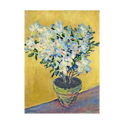 ClaudeMone莫内油画手绘临摹玄关过道挂画莫奈花盆中白色杜鹃花 