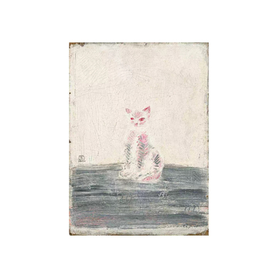 常玉sanyu动物油画蹲坐的猫手绘临摹复制艺术挂画中式玄关装饰画
