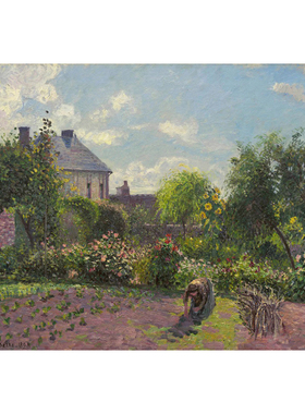 毕沙罗Camille Pissarro画家的花园印象派风景油画手绘临摹名画