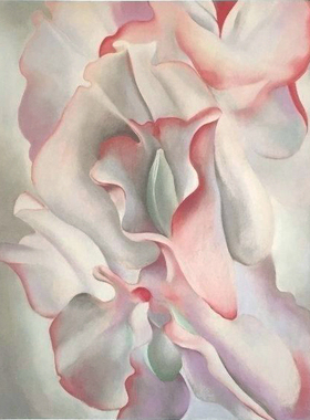 现代花卉装饰画奥基夫油画Georgia O'Keeffe欧姬芙手绘复制品植物