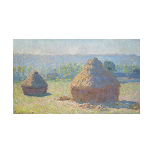 莫内草垛油画手绘临摹客厅风景画奥赛博物夏末的干草堆Monet莫奈