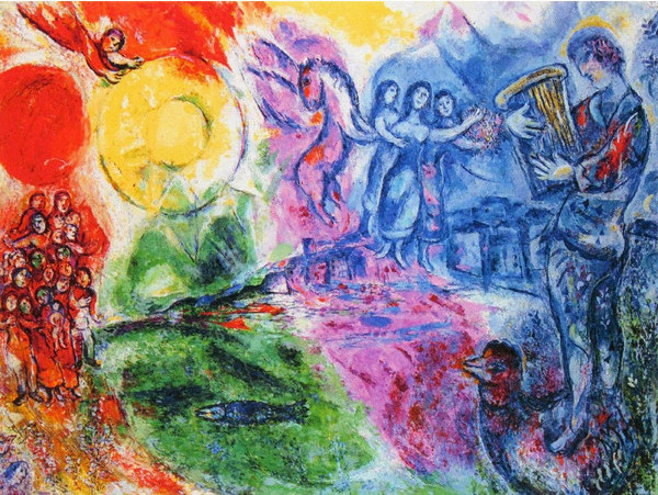 超现实主义marc chagall奥菲斯夏加尔油画装饰画名画复制品手绘