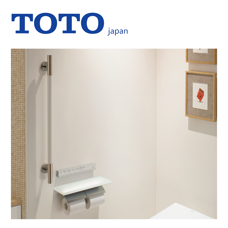 日本TOTO 原装进口卷纸架 玻璃金属厕所置物盒防水 卫生间纸巾架