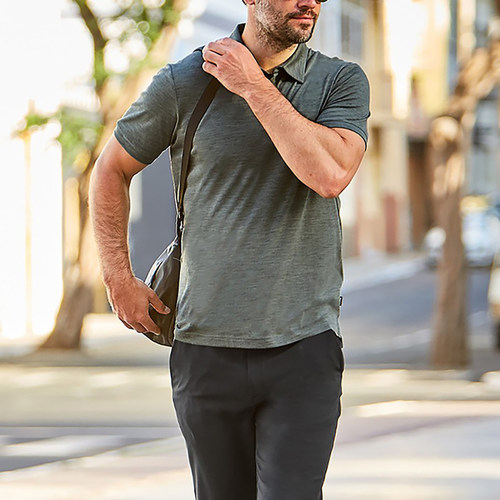 美丽诺羊毛透气排汗POLO衫休闲衣