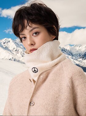 保暖透气滑雪抓绒羊羔绒围脖
