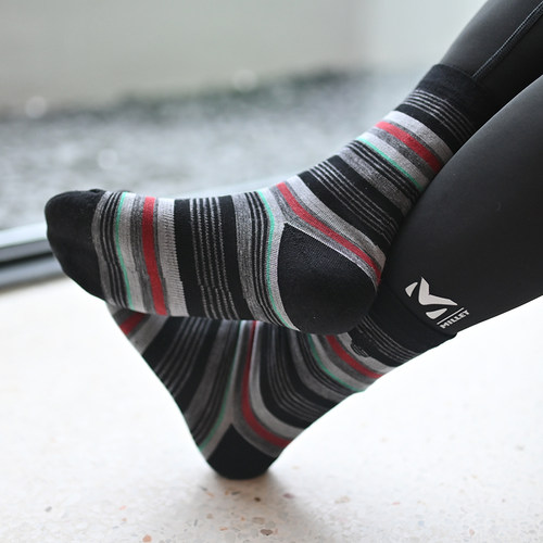 男女毛圈棉春秋花纱缓震运动袜速干透气保暖户外徒步爬山休闲袜子