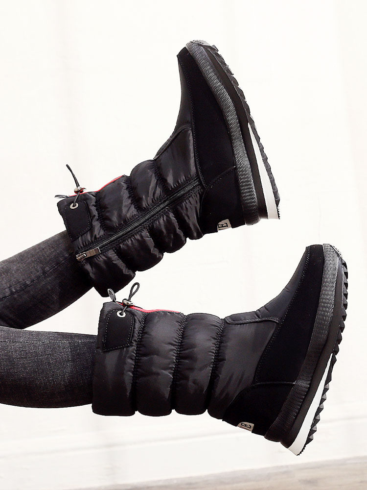 NEW WINTER WOMENS SHOES THICKENED PLUS VELVET WARM COTTON SHOES WATERPROOF SNOW BOOTS LADIES ANTI-SKI SHOES COTTON BOOTS