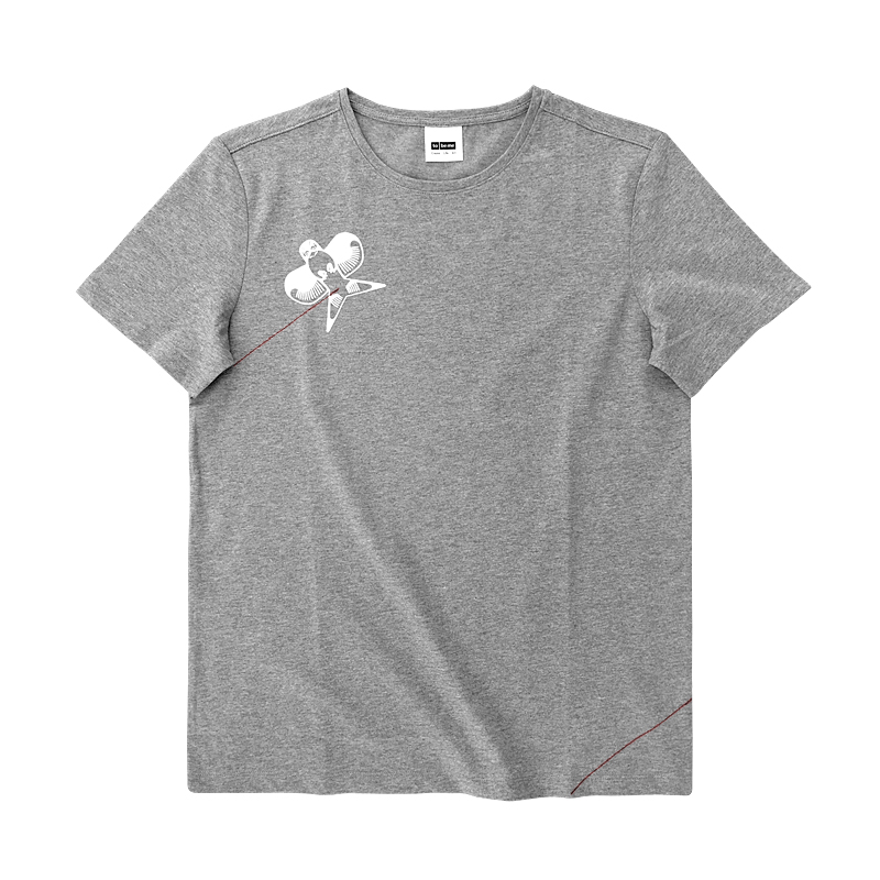 原创设计黑白灰色风筝短袖t恤