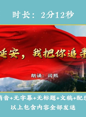 《延安，我把你追寻》四年级课文朗诵演讲LED高清大屏
