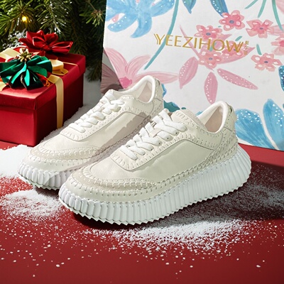 26新款轻奢断码女鞋清仓休闲风小白鞋女松糕鞋增高百搭运动鞋3094