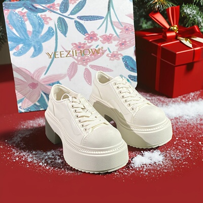 26新款轻奢断码女鞋清仓牛皮鞋女白色低帮休闲增高小个子百搭5532
